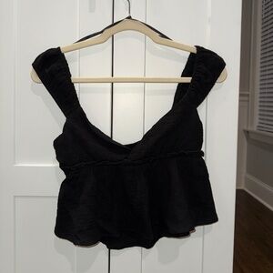 Princess Polly, Black top, Size 4, very flattering, Brand new with tags!